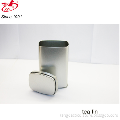 Wholesale blank rectangular tea/foods tin box, safe tin can